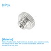 sourcing map Knurled Thumb Nuts, 8Pcs M3 Carbon Steel Nut