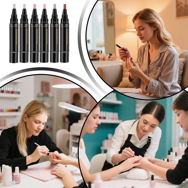 6 Piezas Esmalte De Uñas Secado Rapido Rotuladores Sin LámparaDurabilidad