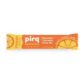 Pirq Hydration - Orange - Hydration Powder Packets | Electrolyte Drink Mix | Curcumin | B Vitamins | Zero Sugar | Keto Friendly | 10 Sticks