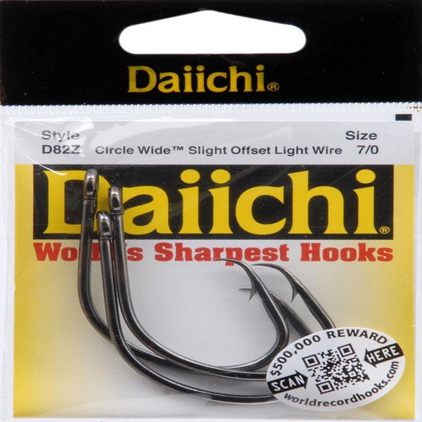 Daiichi D82Z-7/0 Circle Wide Hooks