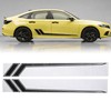 2pcs Car Side Door Sticker Waterproof Universal Sports Racing Style