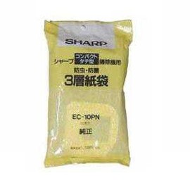 Sharp Vertical Type Vacuum Cleaner Replacement Paper Pack (Anti-Bacterial 3 Layer/10 Piece) EC – 10PN