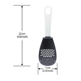 6 in 1 Multifunctional cooking gadgets, 356°F Heat Resistant kitchen gadgets, Egg Separator, Cooking, Draining, Mashing, Grating, Cooking spoon Dark Grey