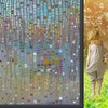 Beautysaid Window Privacy Film Stained Glass 3D Rainbow Prism Window