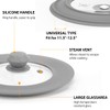 Set of 2 Vented Tempered Glass Universal Lid for Pot