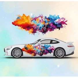 Cool Car Decals Skeleton Car Decal; Skull Car Decal; Cool Car Decals Both Sides; Car Livery