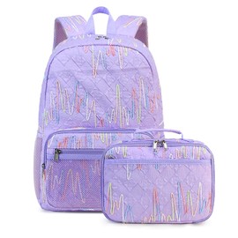 JIANYA Kids Backpack for School, Lightweight Girls Backpack with Lunch Box Elementary Children's School Book Bag