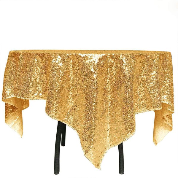 ShinyBeauty Sequin Tablecloth-Gold Sequin Table Overlay and Sequin Tablecloth/Linen for
