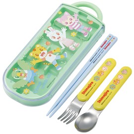 Skater TACC2AG-A Trio Set Shimajiro Chopsticks Spoon Fork 23 Children's Boys Antibacterial Made in Japan
