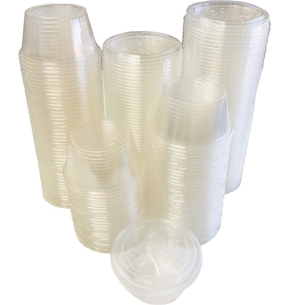 Outside the Box Papers 2 Ounce Compostable Biobased Plastic Cups and Lids - 100 Pack