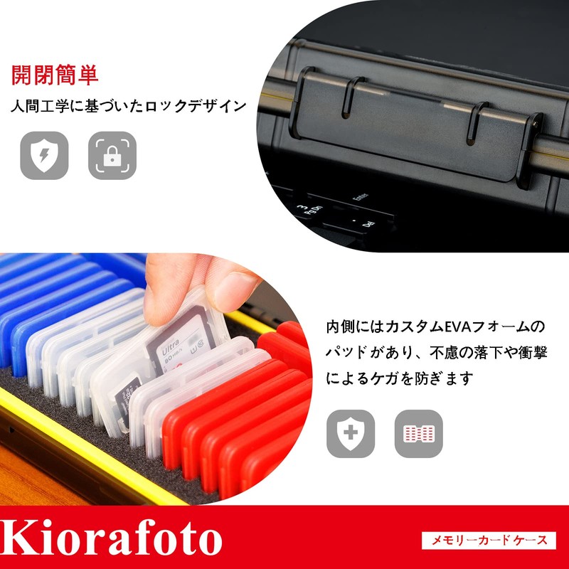 Large Capacity SD & Micro SD Card Storage Case, Red