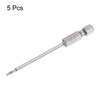 HARFINGTON 5Pcs Security Torx Bit 1/4" Hex Shank 3" Long