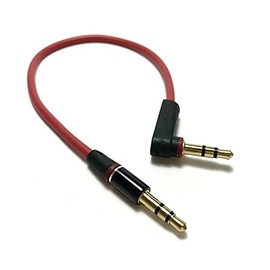 Access < 15cm > Single Sided Right Angle 3.5mm Stereo Mini Plug Cable 0.15m Male to Male + Microfiber Cloth M10RBK-L1-15