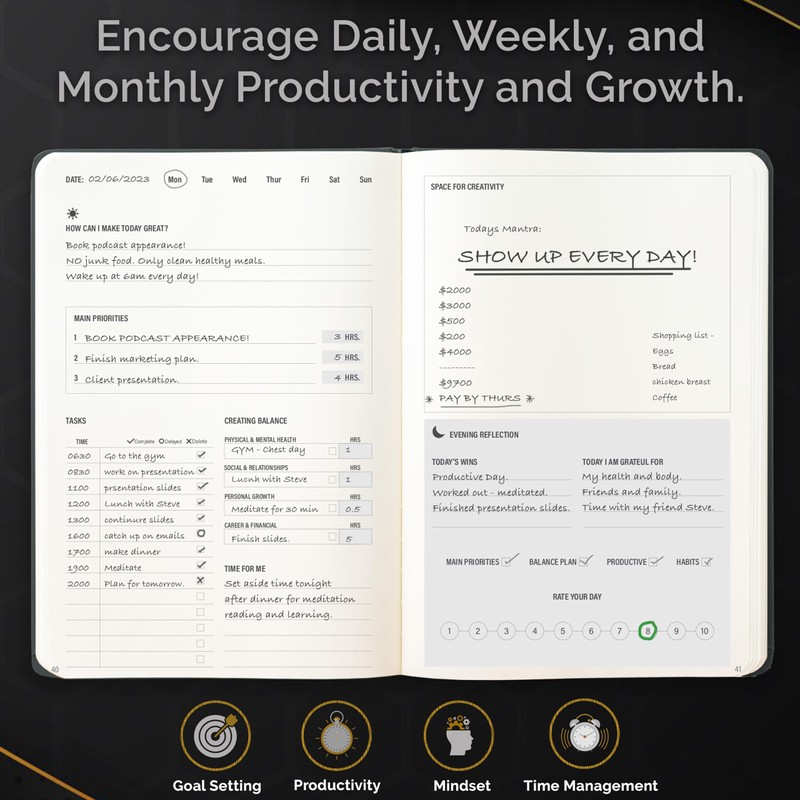 Daily Focus Planner for a Balanced Life - Productivity Planner