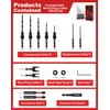 EZARC Countersink Drill Bit Set, 15 PCS Tapered Drill Bits