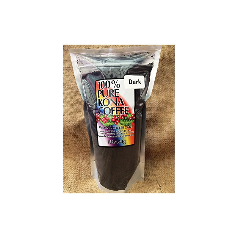 100% Kona Coffee, Dark Roast, Ground - 1 Pound