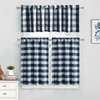 VOGOL Decorative Buffalo Check Design Kitchen Window Curtain Panel Treatment,