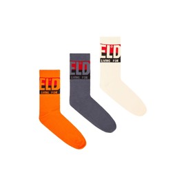Diesel 00SAYJ0IQAR Men's Socks, 3-Pack, a