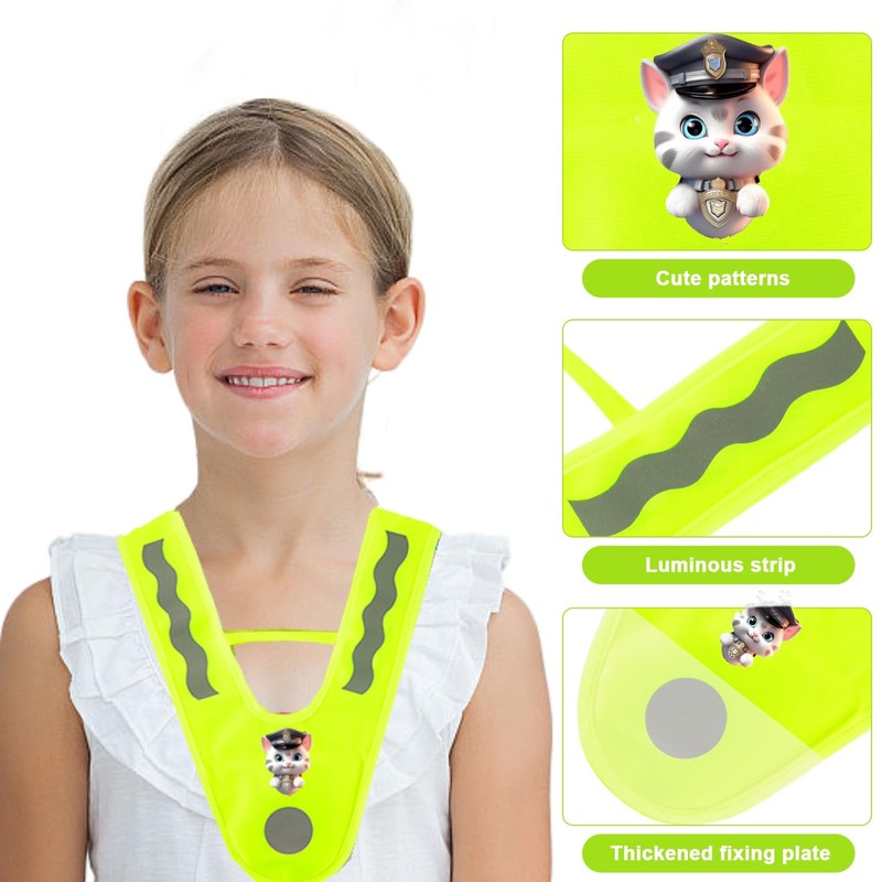 Kids Reflective Vests,High Visibility Child Safety Vests with Reflective Bracelets