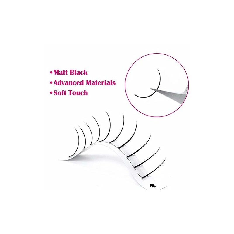 FADLASH Extensiones de pestaas con pas, pestaas de hadas prefabricadas,