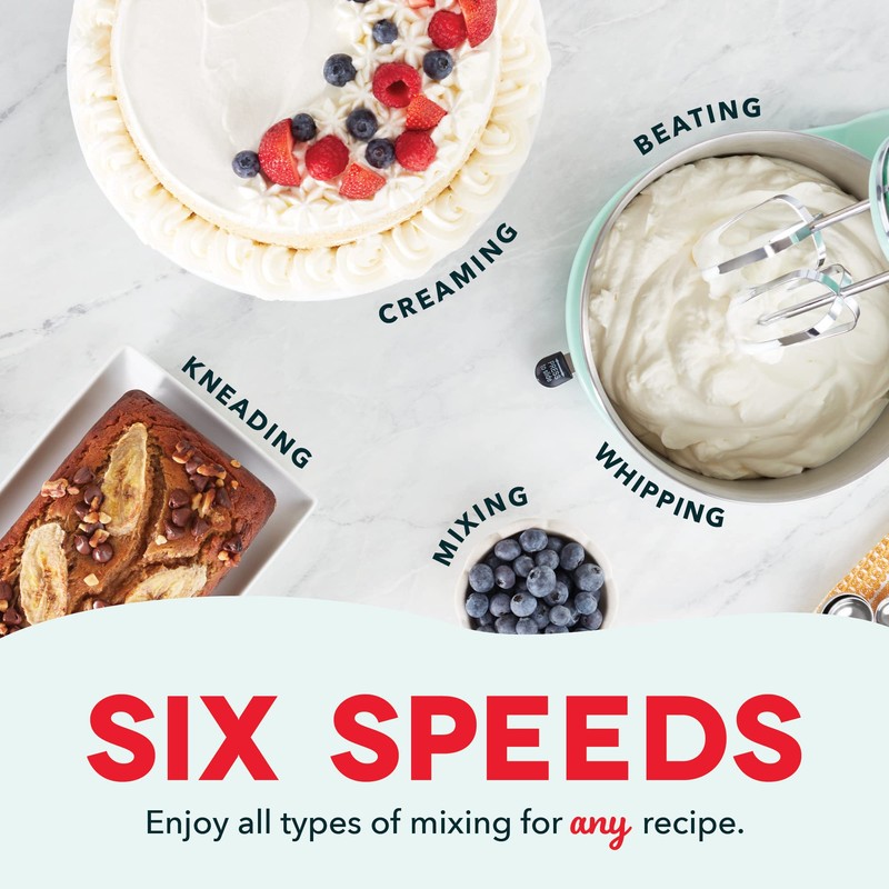 Dash Stand Mixer (Electric Mixer for Everyday Use): 6 Speed