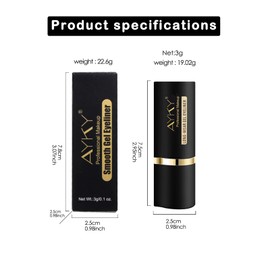 2 Pcs Natural Black Eyeliner Cream, Beach Waterproof Eyeliner Pen, Natural Black Eyeliner Pens Eyeliner Ointment Waterproof anti Dizziness Eyeliner Pens Stage Makeup Eyeliner Pens