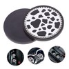 Ciieeo 2pcs Non Slip Car Cup Coasters Cow Print Mats