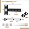 2 Pcs Bed Headboard Brackets, Adjustable Mounting Extension Brackets, Universal
