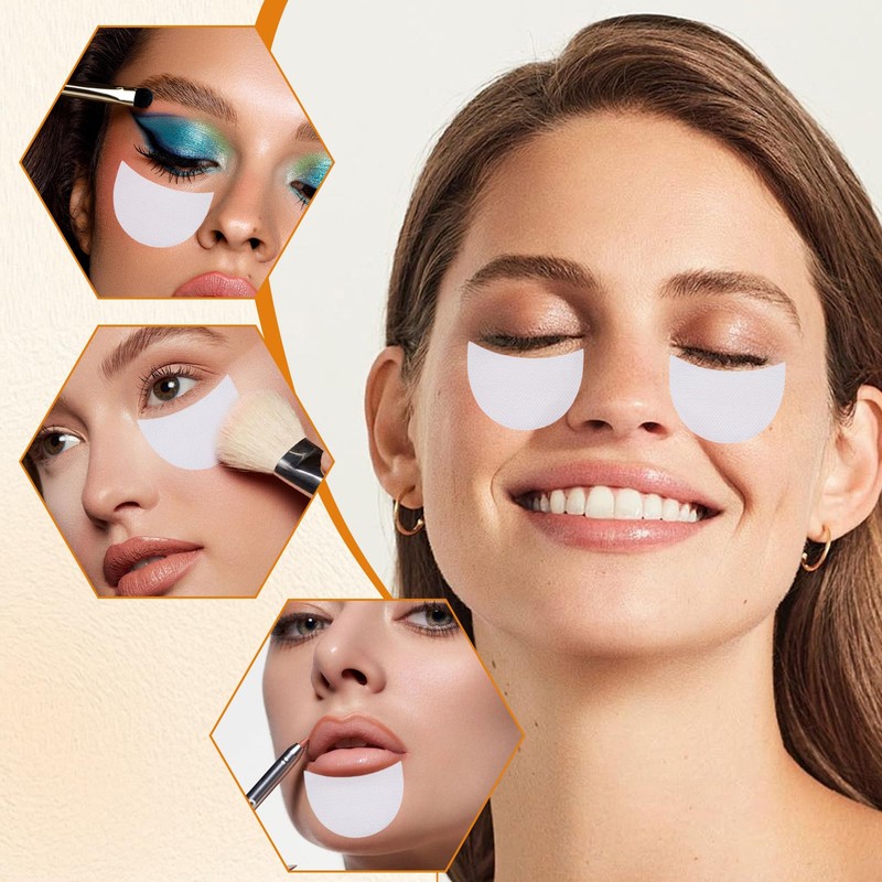 LUODAKA 400 Pcs Disposable Eyeshadow Shields, Makeup Tape for Eyeliner,