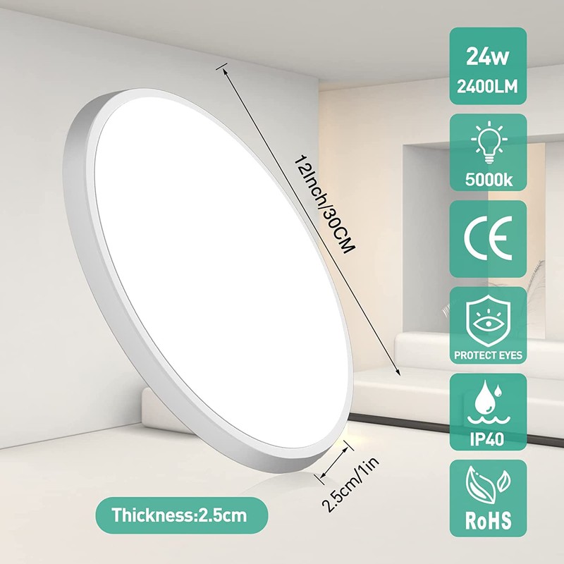 DODOPEN Motion Sensor Ceiling Light Wired - 12 Inch Motion