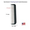 Hair Doctor Ladies 5" Rotating Tooth pocket comb to reduce