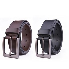 Leather Belts for Men – Genuine Full Grain Brown Leather Belt Men for Formal Casual Wear – Handcrafted (Dark Brown, 80cm/30" waist)