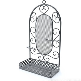 WOFLUAS Vintage Style Jewelry Holder, Jewelry Organizer Display Stand, Metal (Black, L)