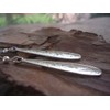 Hammered long earrings
