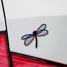 Holographic Decal Stickers of Dragonfly Premium Waterproof Vinyl Decal Stickers for Laptop Phone Accessory Helmet Car Window Mug Tuber Cup Door Wall Decoration NVCVER3g28592HO