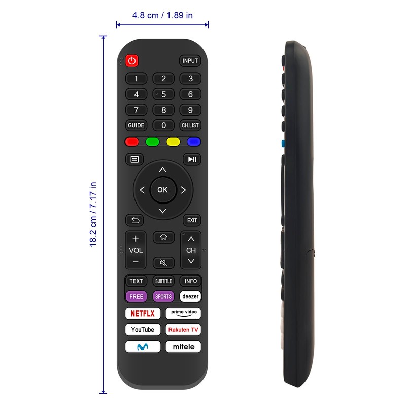 VINABTY Replacement Remote Control for HISENSE TV EN2AK30H (0011) Remote