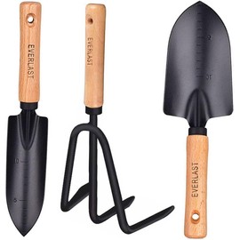 Garden Tool Set Garden Trowel, Gardening Tools Set, Garden Trowel, 3 Pieces Garden Tools Set Tools Gift for Men and Women, 1 Narrow Shovel, 1 Wide Shovel and 1 Garden Rake Tools Set