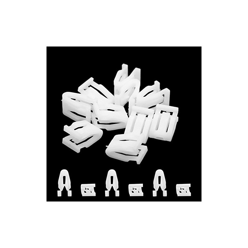 sourcing map Pack of 10 7 mm Hole White Plastic