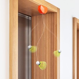 POPETPOP Single Badminton Trainer Badminton Accessories Automatic Rebound Trainer for Home and Court Random Color