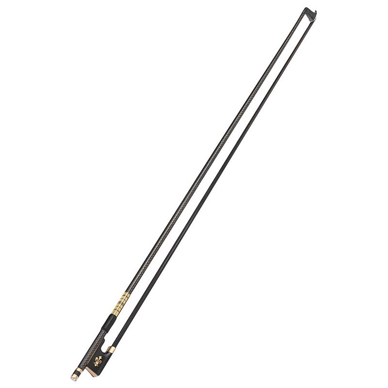 4/4 Violin Fiddle Bow Well Balanced Golden Braided Carbon Fiber
