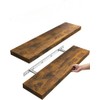 BAYKA Floating Shelves, 36" Wall Mounted Rustic Wood Shelves for