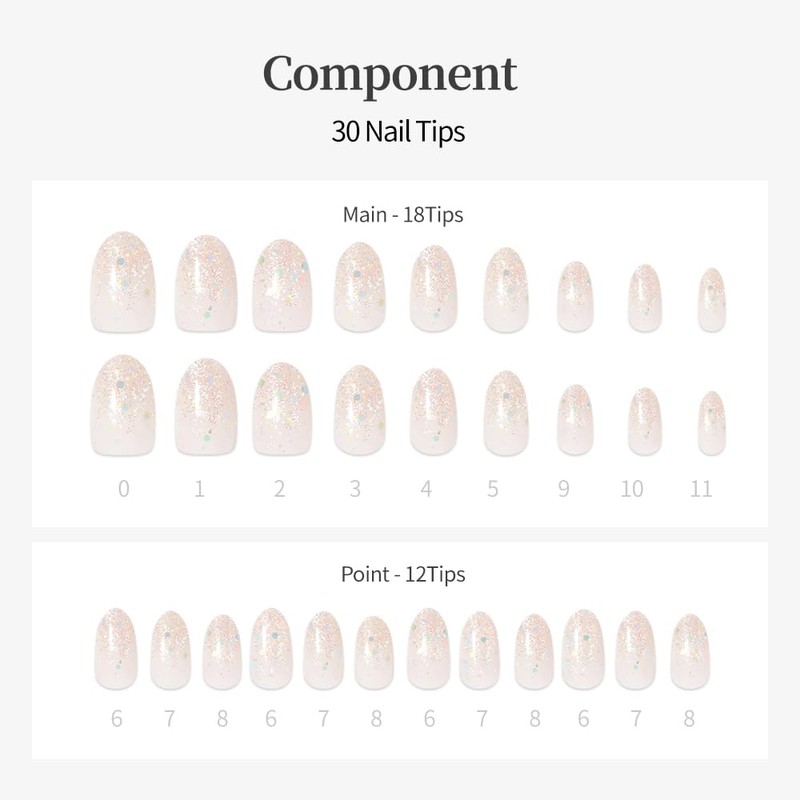 DASHING DIVA Magic Press Highlight Nail Tips, 30 Tips, Magic