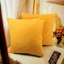 Sürlaz Pillow Covers - Decorative Pillow Covers - Throw Pillow Covers 18x18 - Pillow Cover - Sofa Pillow Covers - Couch Pillow Covers - Throw Pillows for Couch (Yellow)