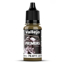Vallejo - Surface Primer Color | Earth Green Early 18 ml. (0.6 fl.oz.) | Matte Finish and Fast Drying | Perfect for Airbrushing and Great Adhesion to Figurines and Scale Models