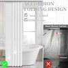 AJAZZ Magnetic Folding Shower Curtains Fabric Polyester Material Waterproof Shower