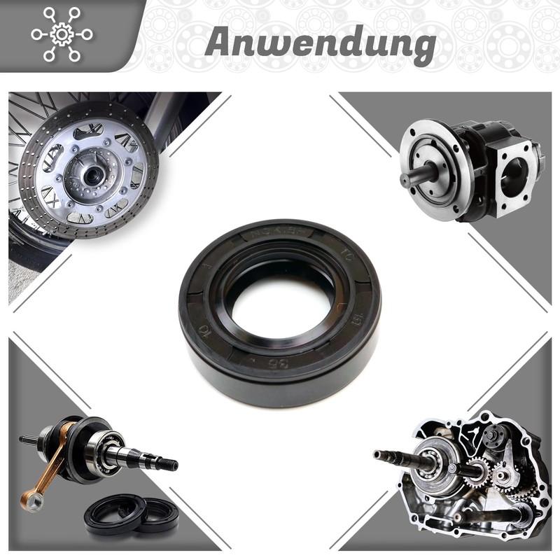 Parts and Parts Shaft Seal 19 x 35 x 10