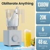 Chefman Obliterator 48 oz Countertop Blender for Smoothies, 1380W Motor