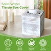 S310 Wood Tissue Box Cover, Rustic Square Tissue Box Holder