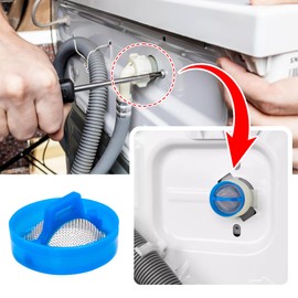 HINZIC 8pcs Water Inlet Valve Filter for Washer, Steel Washing Machine Water Filter Screen Replacement, Washer Drain Hose Part Repair Kit for Automatic Washing Machine