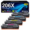206X Toner Cartridges 4 Pack High Capacity Set (with Chip)